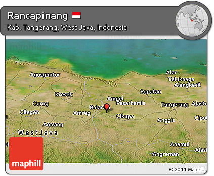 Satellite Panoramic Map of Rancapinang
