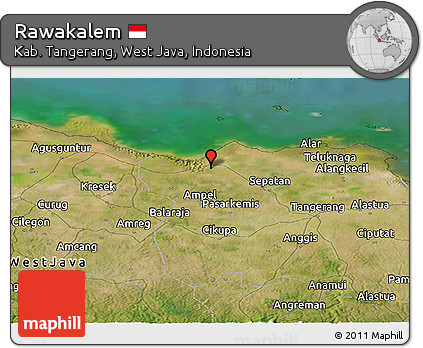 Satellite Panoramic Map of Rawakalem