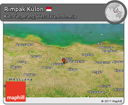 Satellite Panoramic Map of Rimpak Kulon