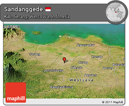Satellite Panoramic Map of Sandanggede