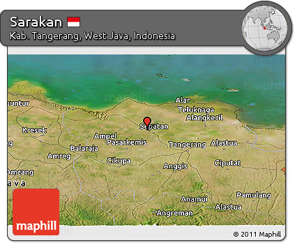 Satellite Panoramic Map of Sarakan