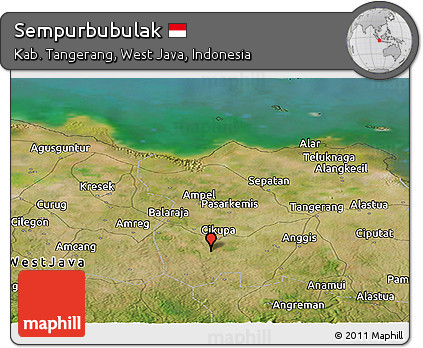 Satellite Panoramic Map of Sempurbubulak