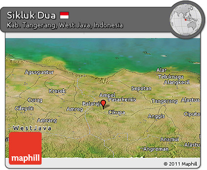 Satellite Panoramic Map of Sikluk Dua