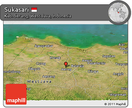 Satellite Panoramic Map of Sukasari