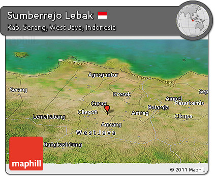 Satellite Panoramic Map of Sumberrejo Lebak