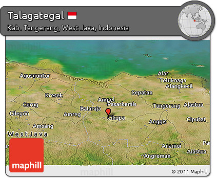 Satellite Panoramic Map of Talagategal