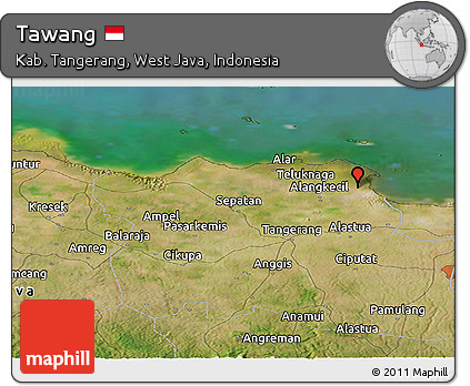 Satellite Panoramic Map of Tawang