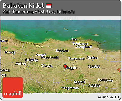 Satellite Panoramic Map of Babakan Kidul