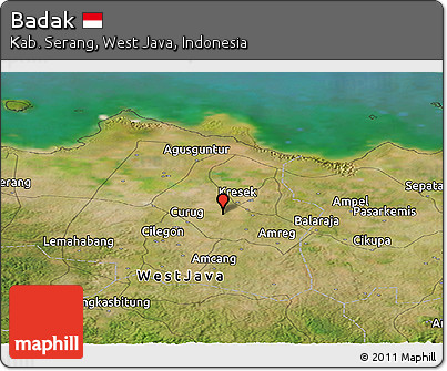 Satellite Panoramic Map of Badak