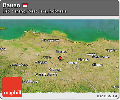 Satellite Panoramic Map of Bauan