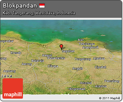 Satellite Panoramic Map of Blokpandan