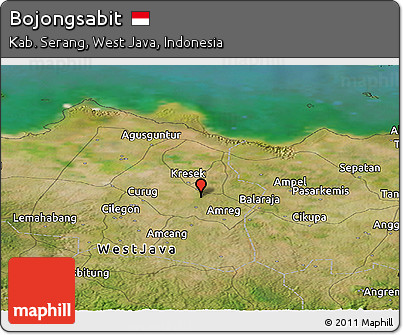 Satellite Panoramic Map of Bojongsabit