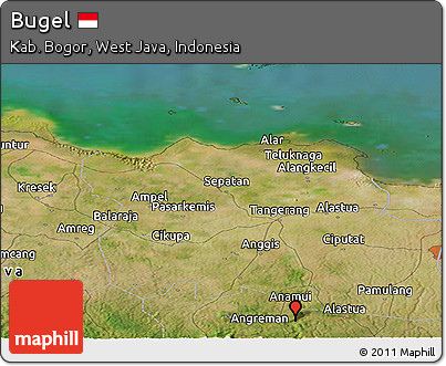 Satellite Panoramic Map of Bugel