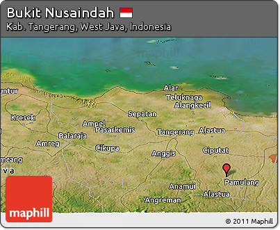 Satellite Panoramic Map of Bukit Nusaindah