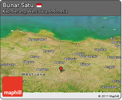 Satellite Panoramic Map of Bunar Satu