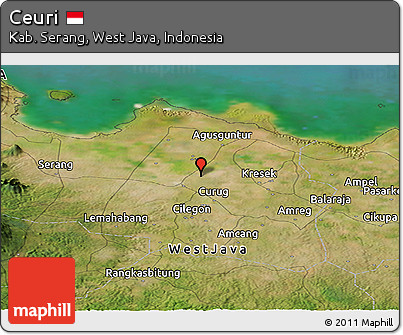 Satellite Panoramic Map of Ceuri