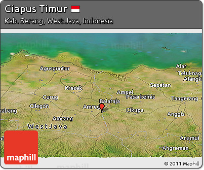 Satellite Panoramic Map of Ciapus Timur