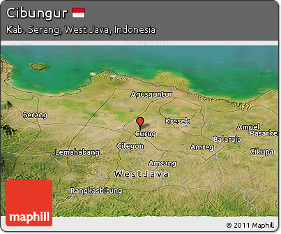 Satellite Panoramic Map of Cibungur