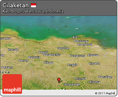Satellite Panoramic Map of Cilaketan