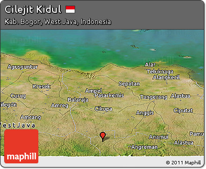 Satellite Panoramic Map of Cilejit Kidul