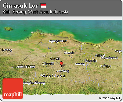 Satellite Panoramic Map of Cimasuk Lor