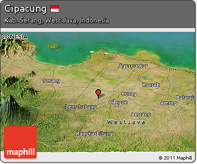 Satellite Panoramic Map of Cipacung