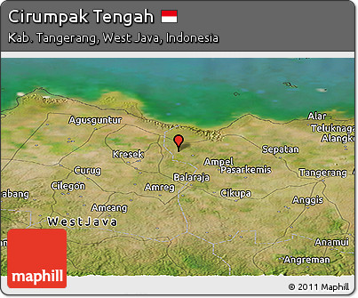 Satellite Panoramic Map of Cirumpak Tengah