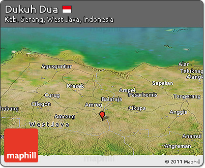 Satellite Panoramic Map of Dukuh Dua