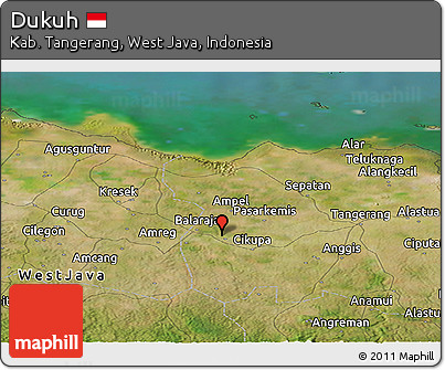 Satellite Panoramic Map of Dukuh