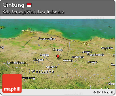 Satellite Panoramic Map of Gintung