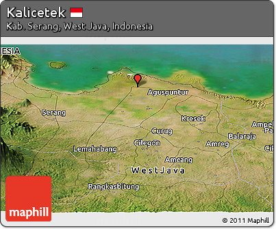 Satellite Panoramic Map of Kalicetek