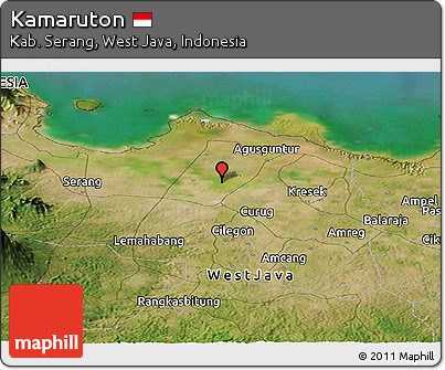Satellite Panoramic Map of Kamaruton