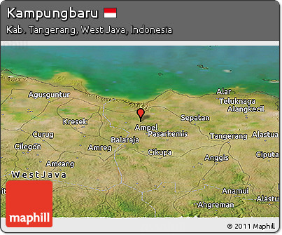 Satellite Panoramic Map of Kampungbaru