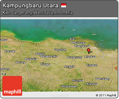Satellite Panoramic Map of Kampungbaru Utara