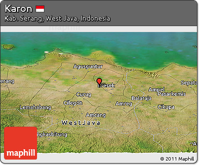 Satellite Panoramic Map of Karon