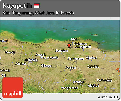 Satellite Panoramic Map of Kayuputih