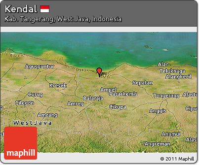 Satellite Panoramic Map of Kendal