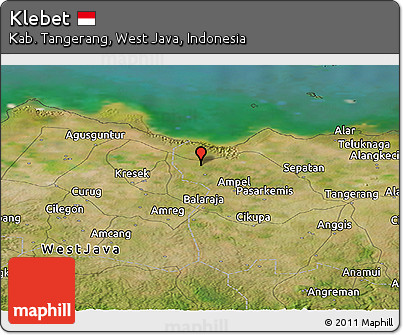 Satellite Panoramic Map of Klebet
