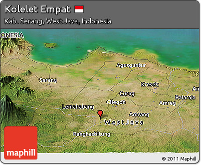 Satellite Panoramic Map of Kolelet Empat