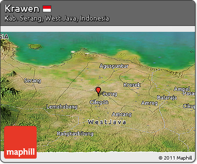 Satellite Panoramic Map of Krawen