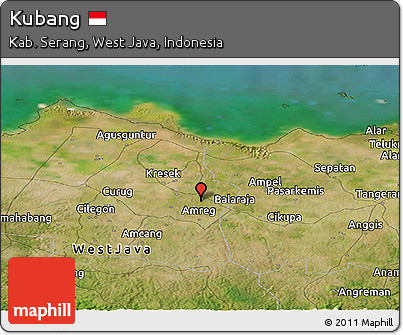 Satellite Panoramic Map of Kubang