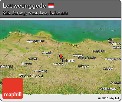 Satellite Panoramic Map of Leuweunggede