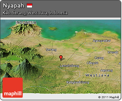 Satellite Panoramic Map of Nyapah