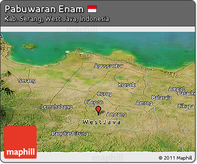 Satellite Panoramic Map of Pabuwaran Enam