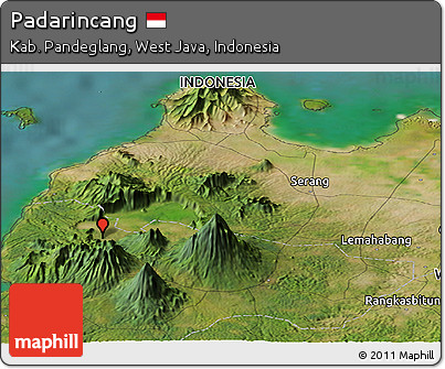 Satellite Panoramic Map of Padarincang