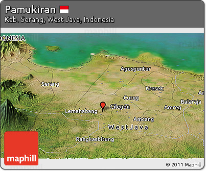 Satellite Panoramic Map of Pamukiran