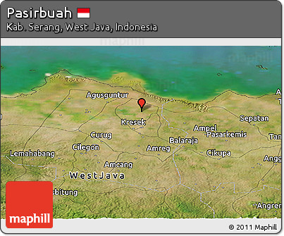 Satellite Panoramic Map of Pasirbuah