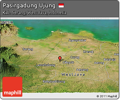 Satellite Panoramic Map of Pasirgadung Ujung