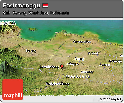 Satellite Panoramic Map of Pasirmanggu