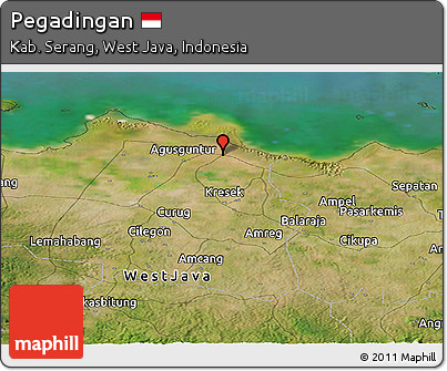 Satellite Panoramic Map of Pegadingan